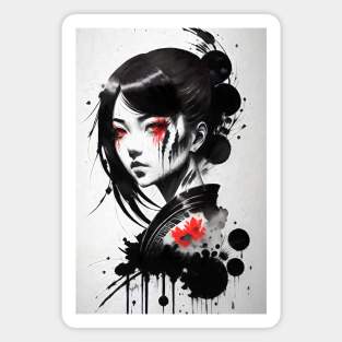 Japan Ink Style Women Magnet